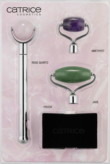 CATRICE Gesichtsroller-Set in grün / lila / rosé / silber, Produktansicht