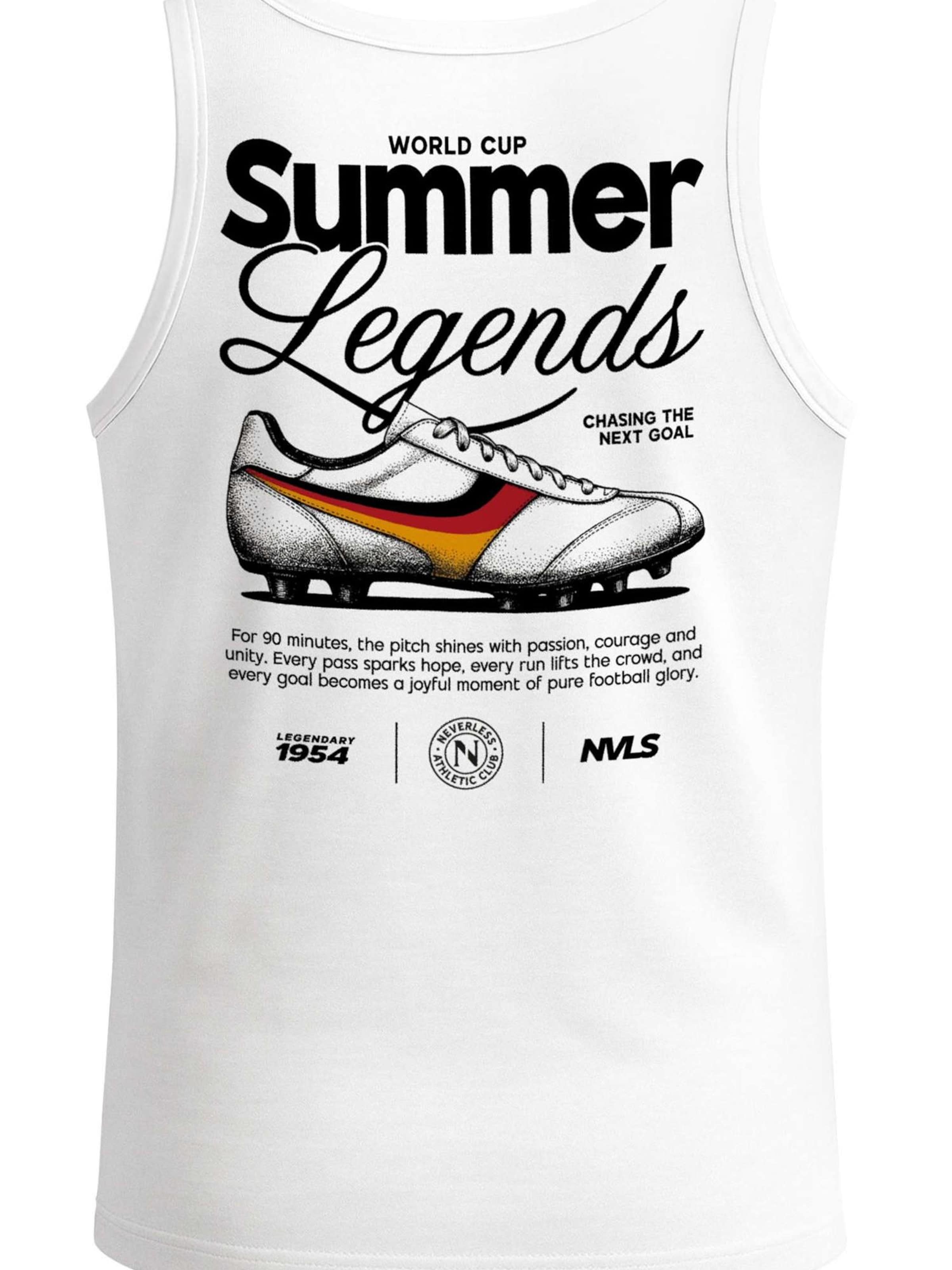 Neverless Shirt 'Soccer Summer Legends' in White
