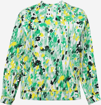 ADIDAS BY STELLA MCCARTNEY Sports sweatshirt 'Floral Print ' in Yellow / Green / Black / White, Item view