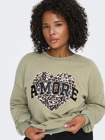 Felpa 'CARLauren' di ONLY Carmakoma in verde