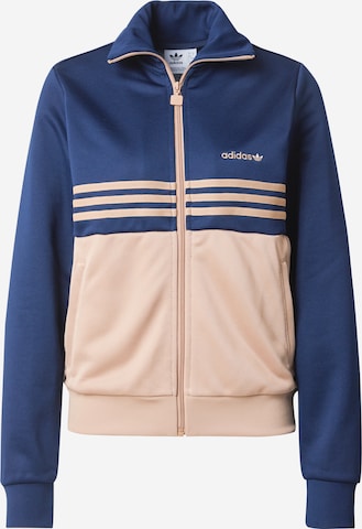 ADIDAS ORIGINALS Zip-Up Hoodie in Blue: front