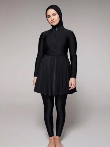 SIYA Swimwear Swimsuit 'South – Covered - Burkini/Modest' in Black: front
