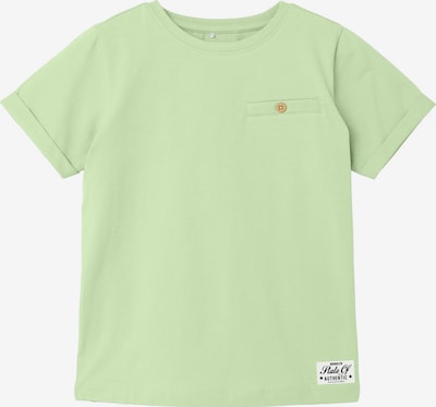 Tricou 'VINCENT' NAME IT pe maro cămilă / verde limetă / alb, Vizualizare produs