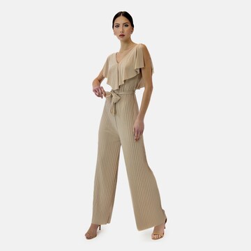 Tuta jumpsuit di Elara in beige