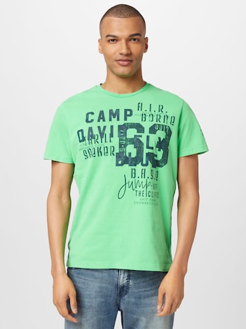 CAMP DAVID - Camiseta en verde: frente