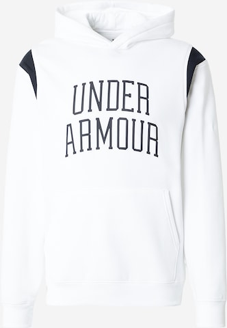 Sweat de sport UNDER ARMOUR en blanc : devant