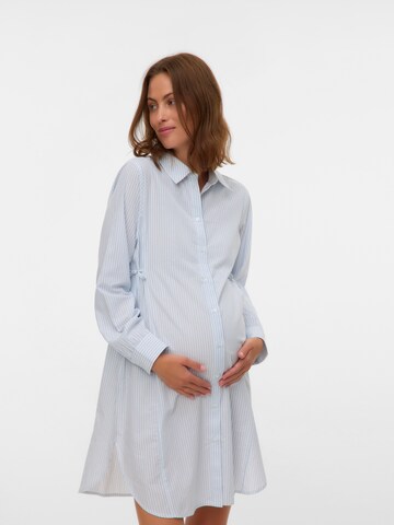 MAMALICIOUS Dress 'MLLETICIA LIA L/S WO STRING SHIRT D' in White
