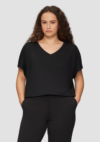 QS Shirt in Schwarz: Vorderseite