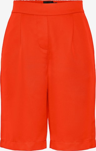 PIECES Pleat-Front Pants 'Tally' in Orange: front