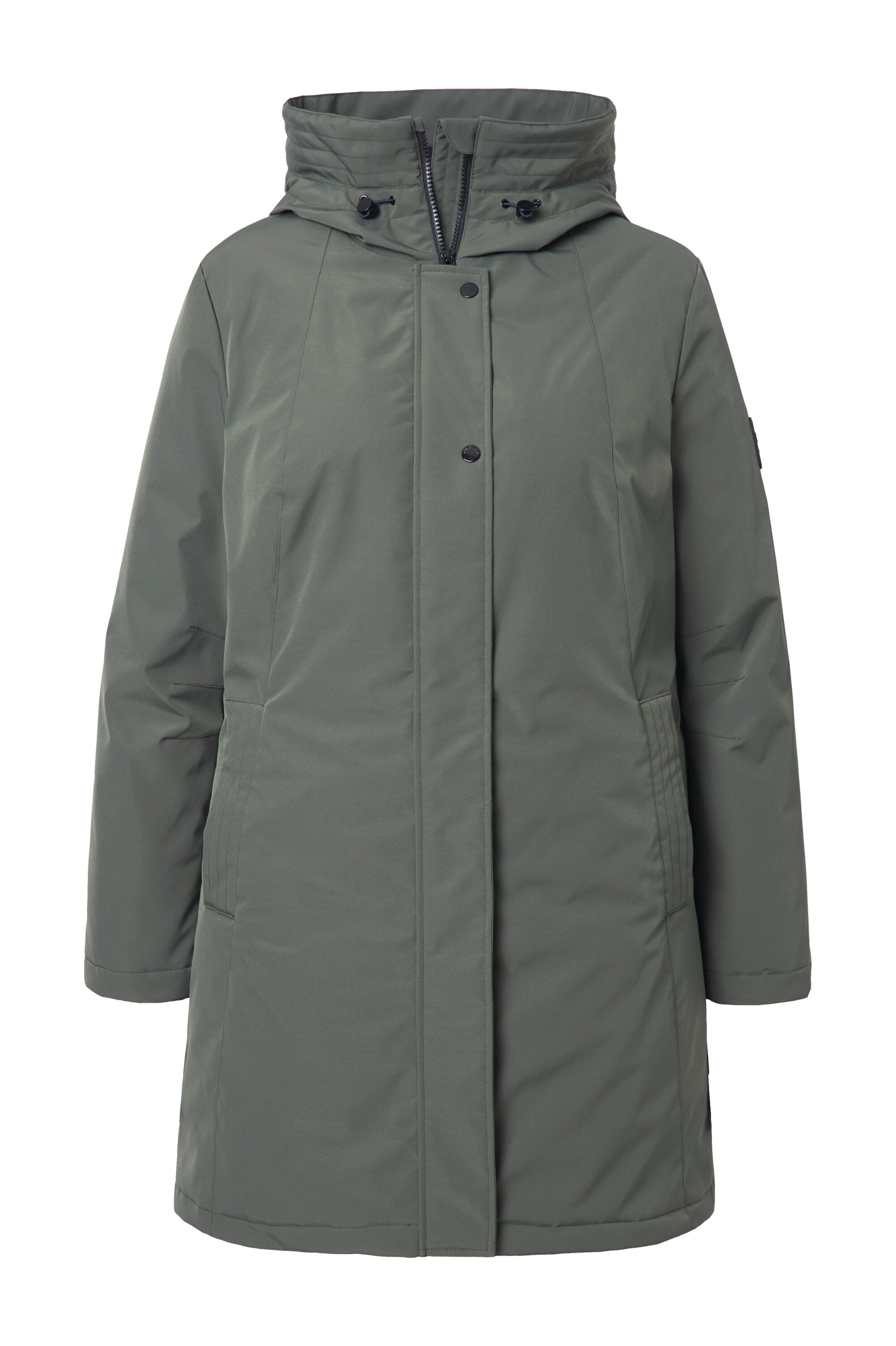 Ulla Popken Functionele mantel in de kleur Rookgrijs, Productweergave