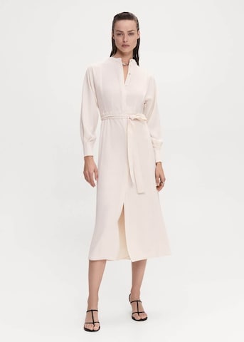 MANGO Shirt Dress 'Romeo' in Beige: front