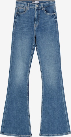 Bershka Flared Jeans in Blauw: voorkant