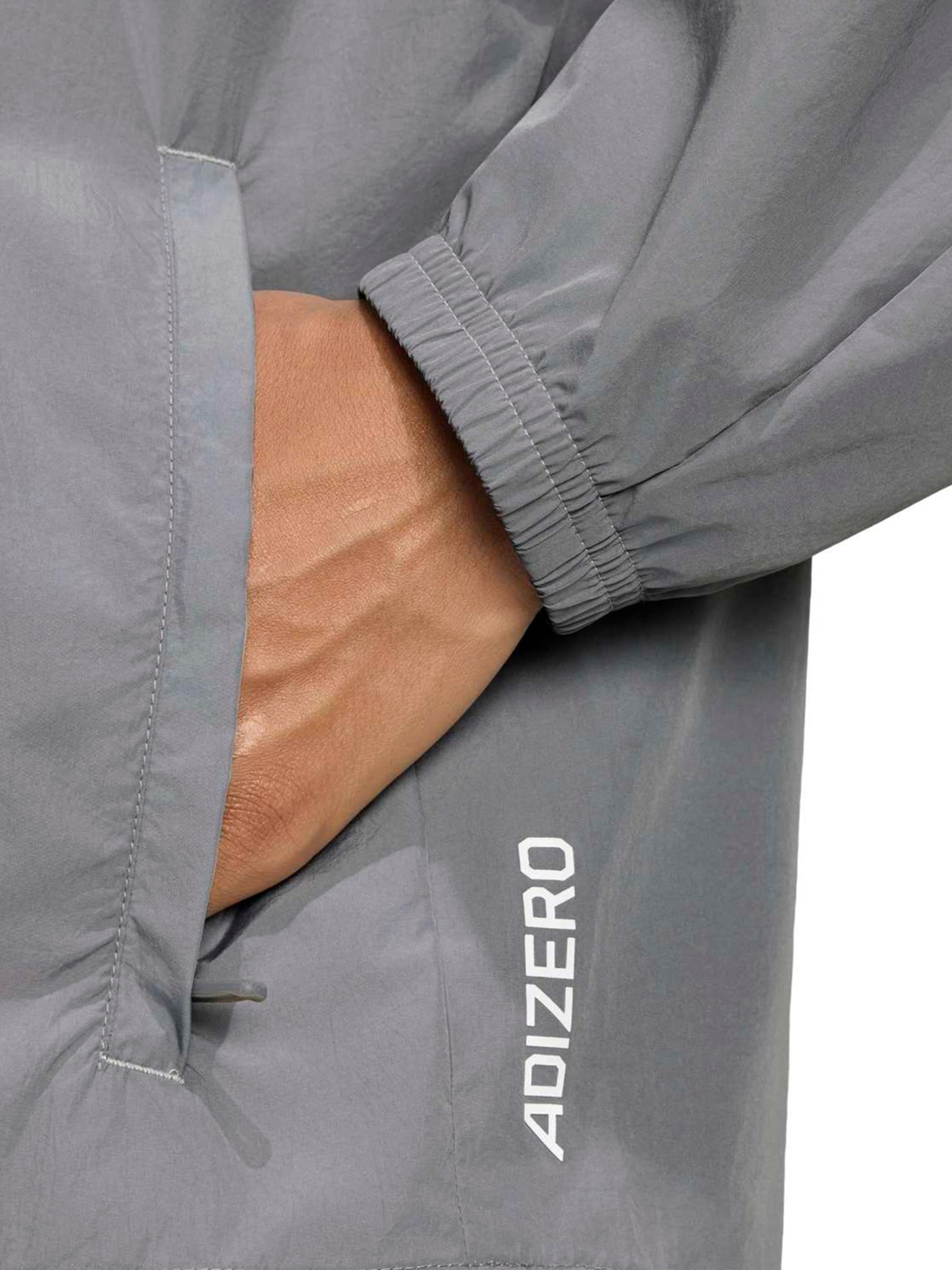 ADIDAS PERFORMANCE Sportovní bunda 'ADIZERO' – šedá