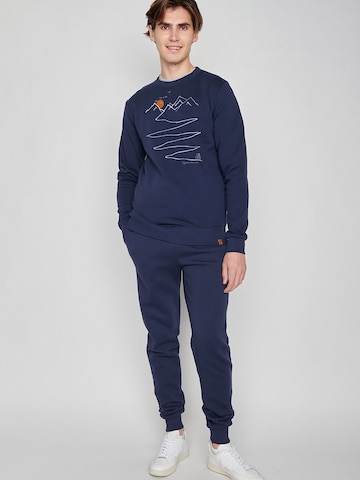 GREENBOMB Sweatshirt 'Bike Path' in Blauw