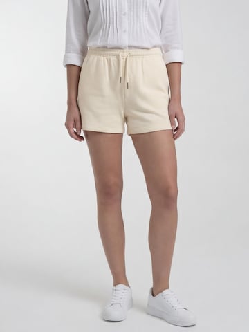 Antargo Regular Pants in Beige: front