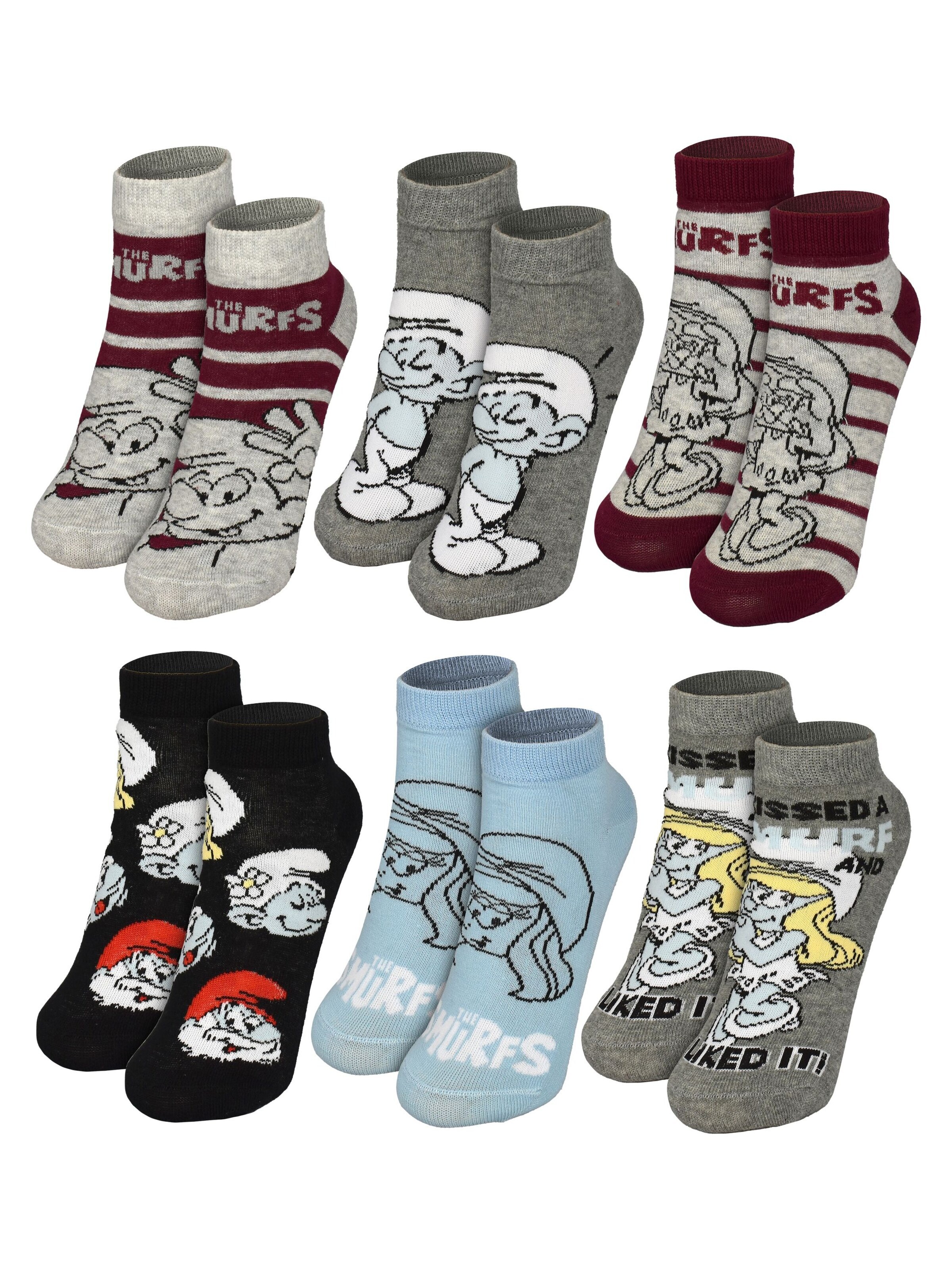 Die Schlümpfe Socken 'Adventskalender mit 12 Paar'‌‌‌‌‌‌ in Mischfarben