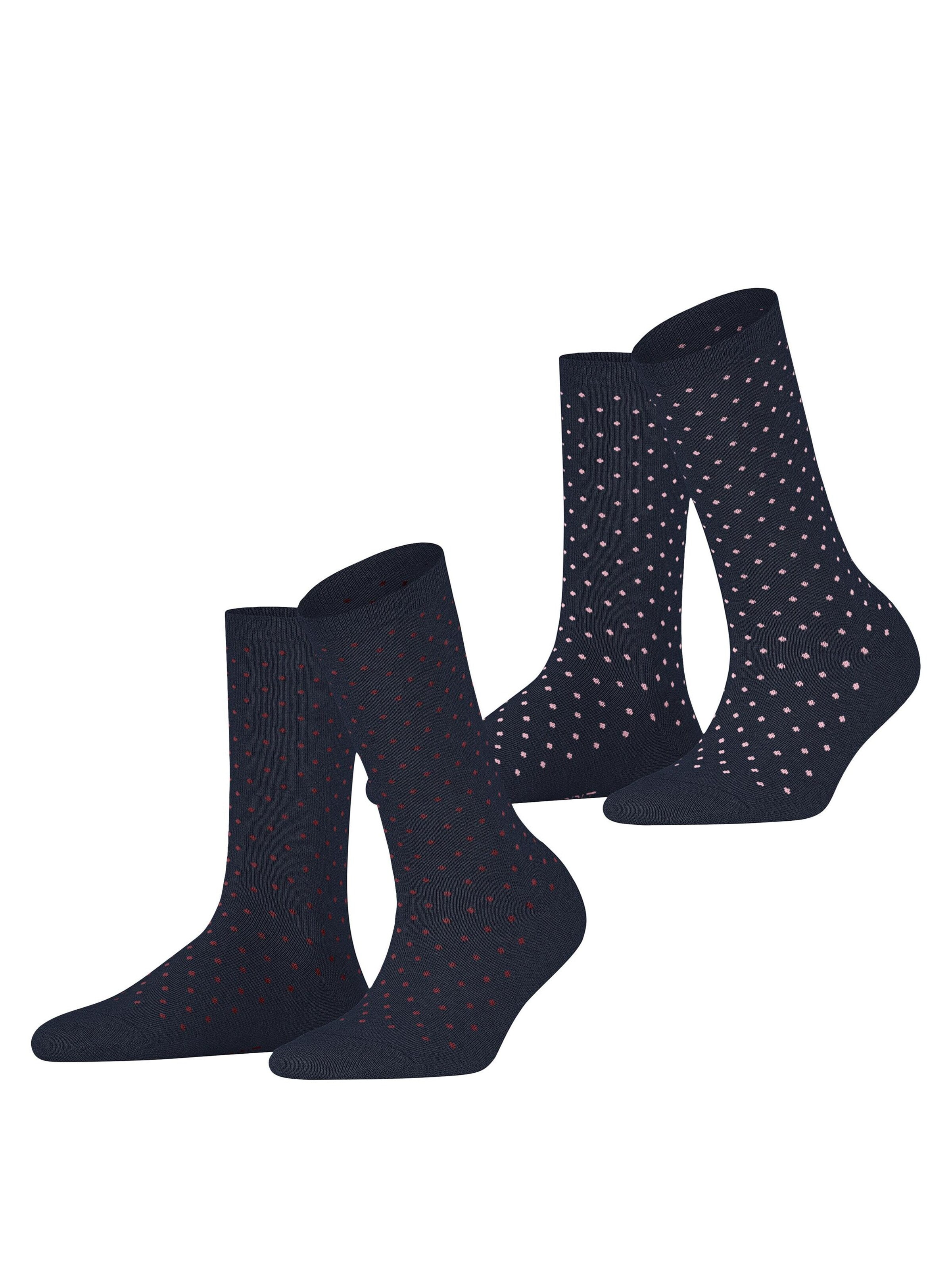 ESPRIT Socks 'Fine Dot 2-Pack' in Blue: front