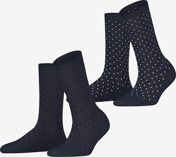ESPRIT Socks 'Fine Dot 2-Pack' in Blue: front