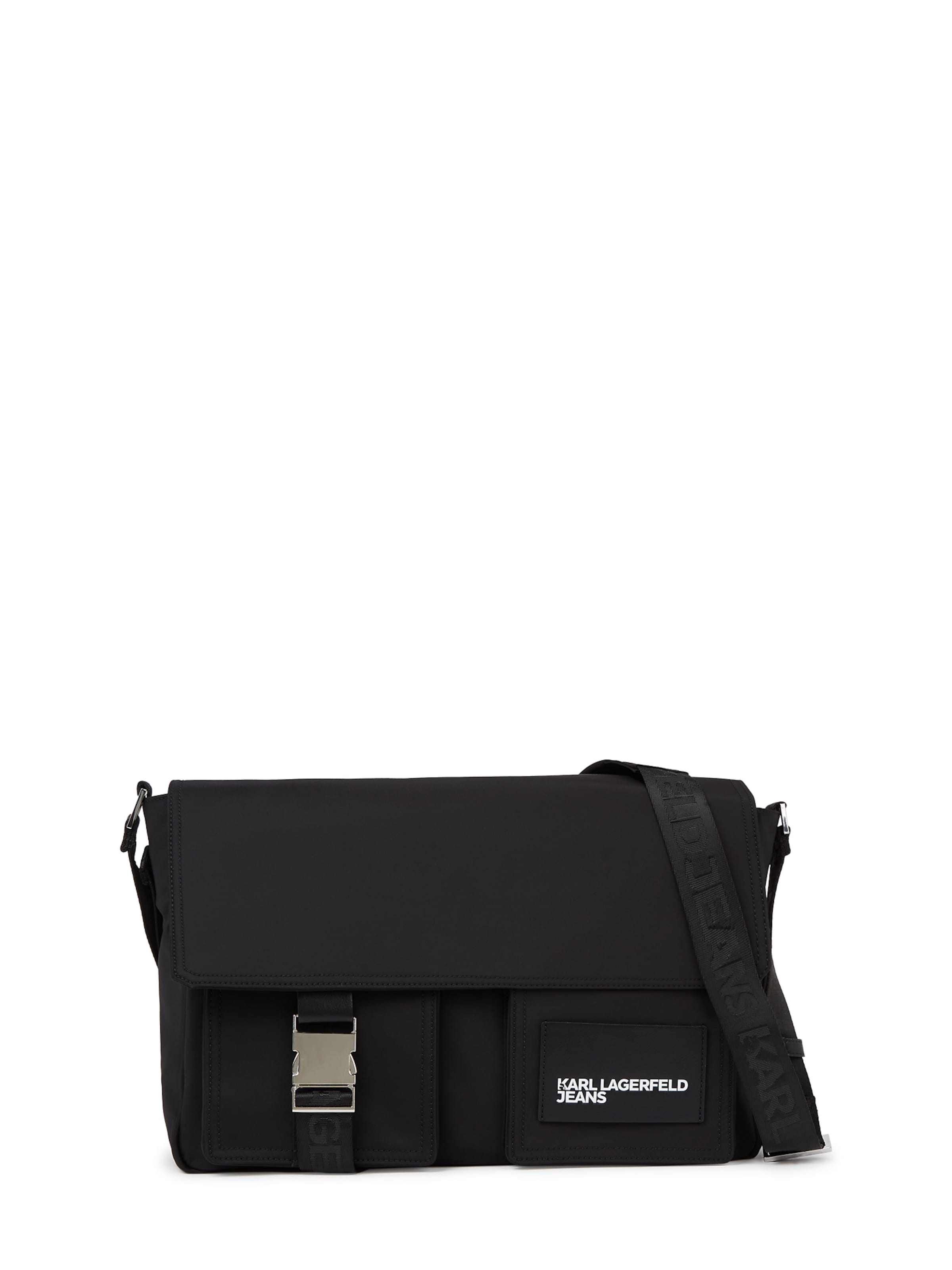 KARL LAGERFELD JEANS Messenger - fekete: elől