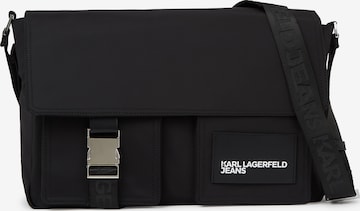 KARL LAGERFELD JEANSMessenger torba preko ramena - crna boja: prednji dio