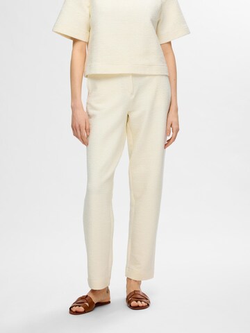 SELECTED Regular Hose in Weiß: Vorderseite