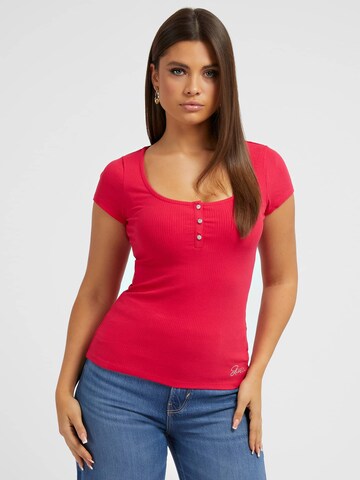 T-shirt GUESS en rose : devant