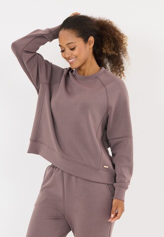 Athlecia Sweatshirt 'Jacey' in Braun: Vorderseite