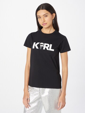 T-shirt Karl Lagerfeld en noir : devant