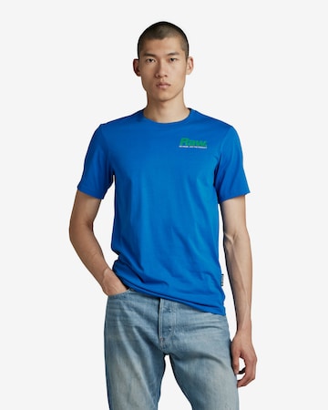 G-Star RAW Μπλουζάκι σε μπλε: μπροστά