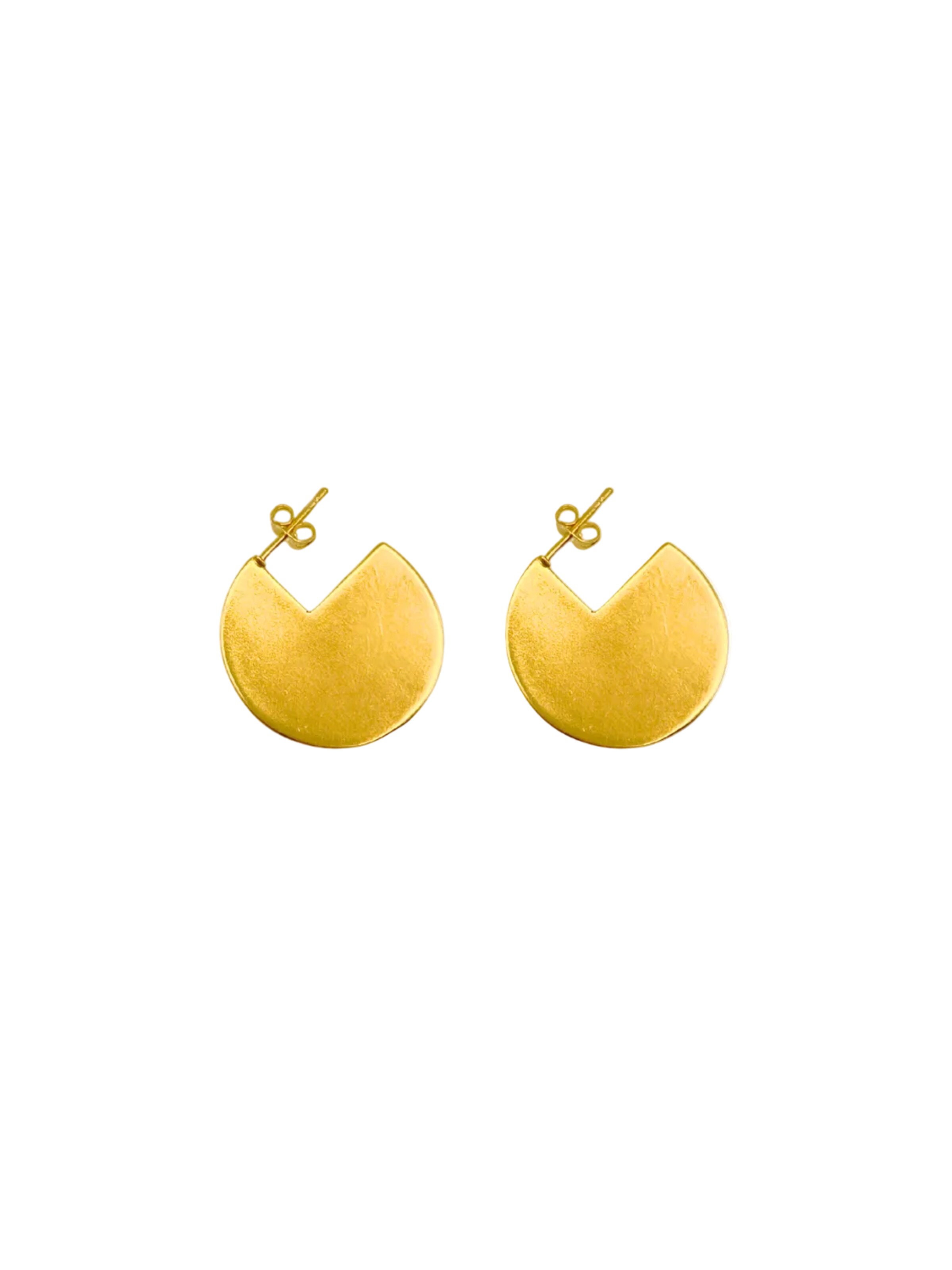 Les Reines Earrings 'The Aura' in Gold: front