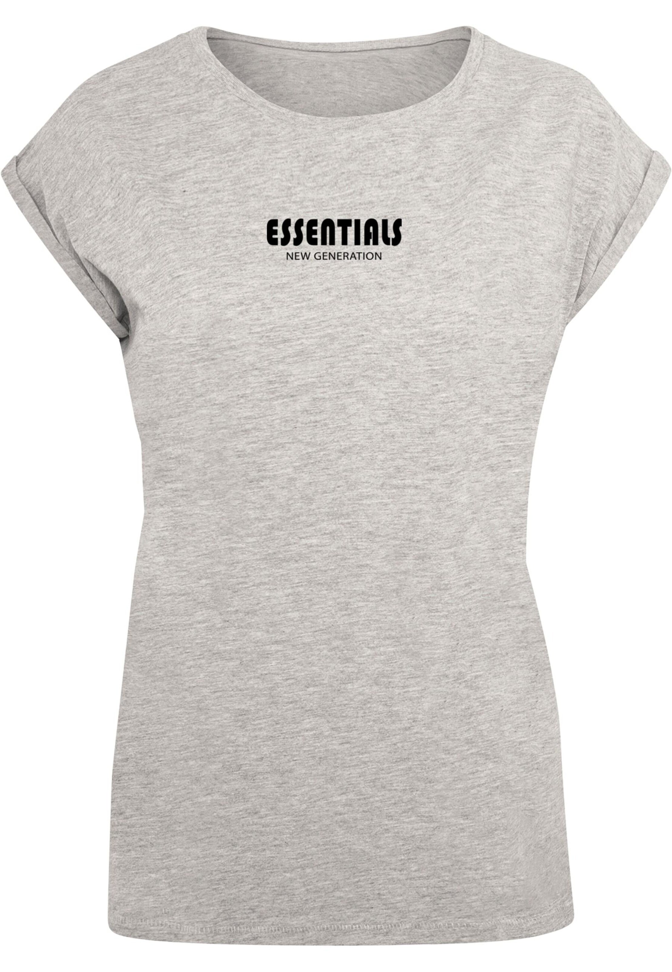 Merchcode T-Shirt 'Essentials New Generation' in Grau: Vorderseite