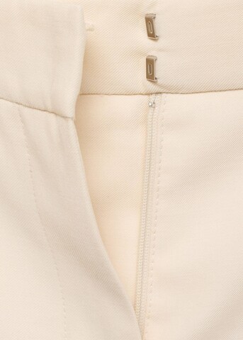 MANGO regular Bukser med fals 'TEMPO' i beige