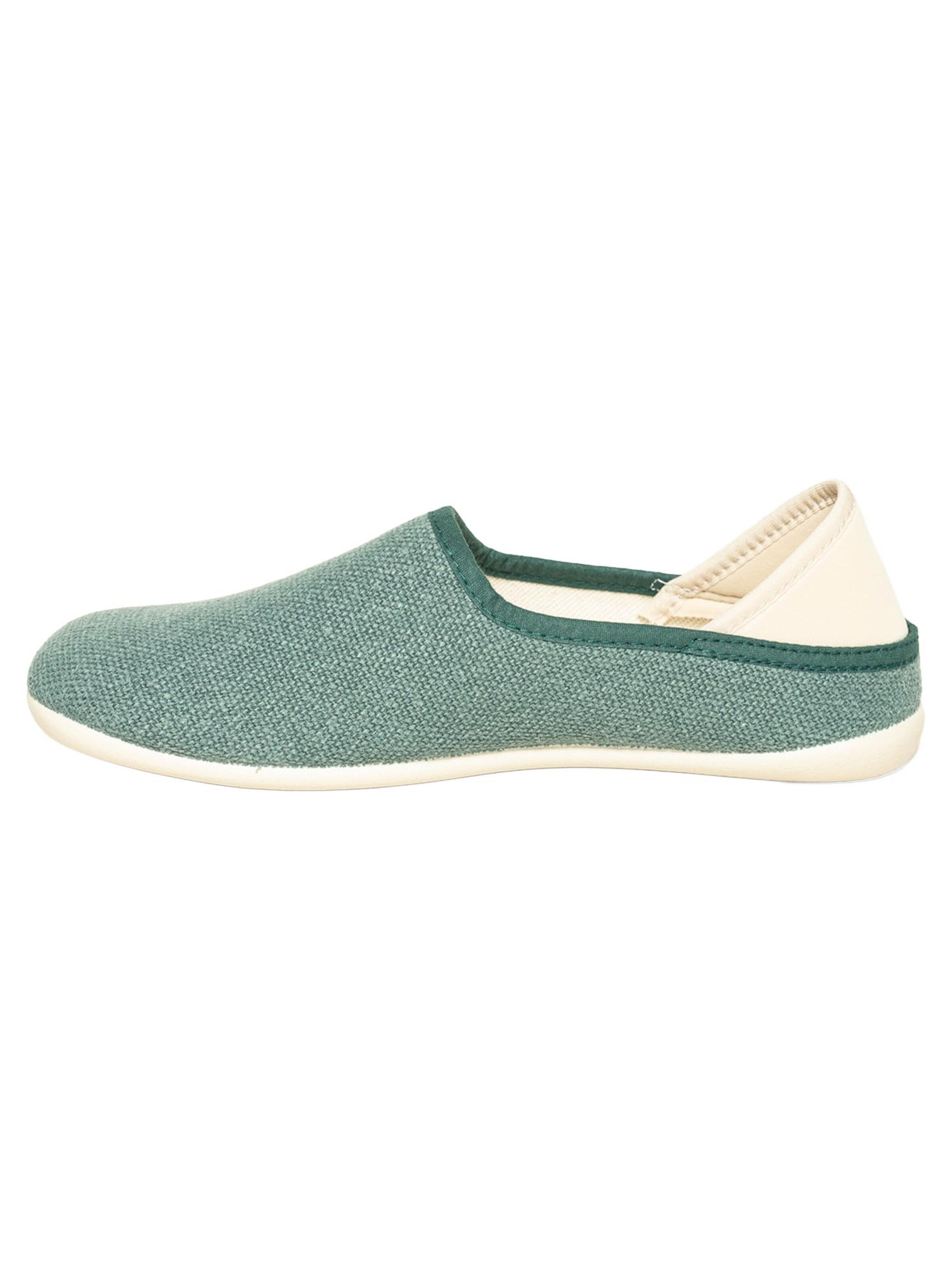Gottstein Slipper 'Linen Slip-On' in Green