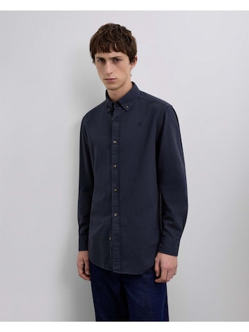 Scalpers Средняя посадка Рубашка 'Scdye Check' в Синий