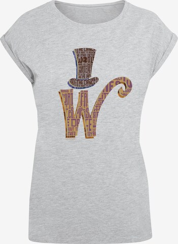 ABSOLUTE CULT Shirt 'Willy Wonka' in Grau: predná strana