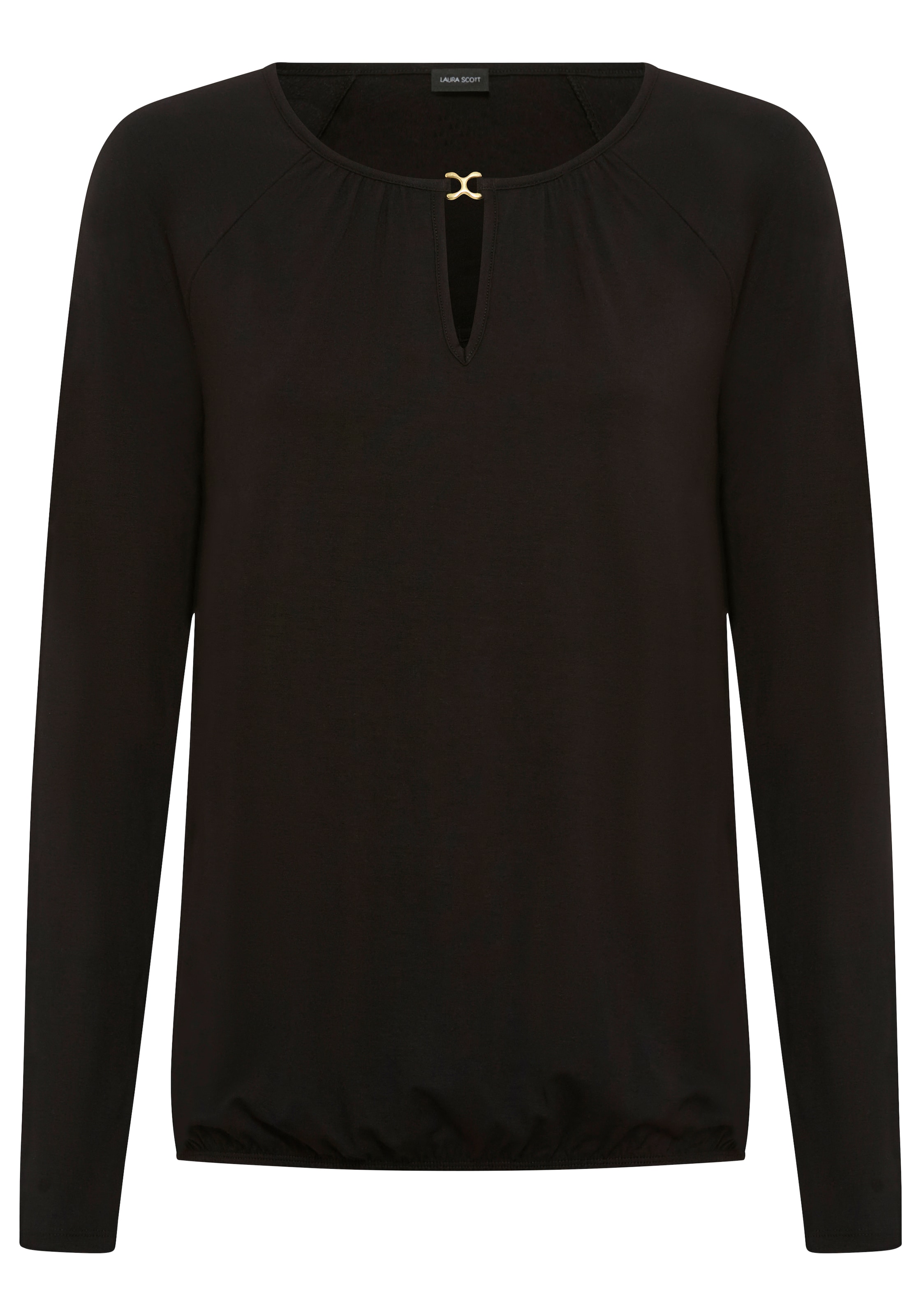 LAURA SCOTT Shirt in Black: front