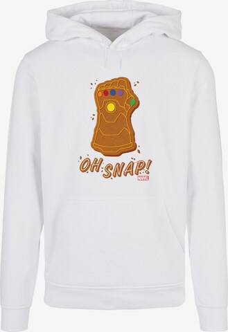 ABSOLUTE CULT Sweatshirt 'Marvel - Thanos Oh Snap' in Wit: voorkant
