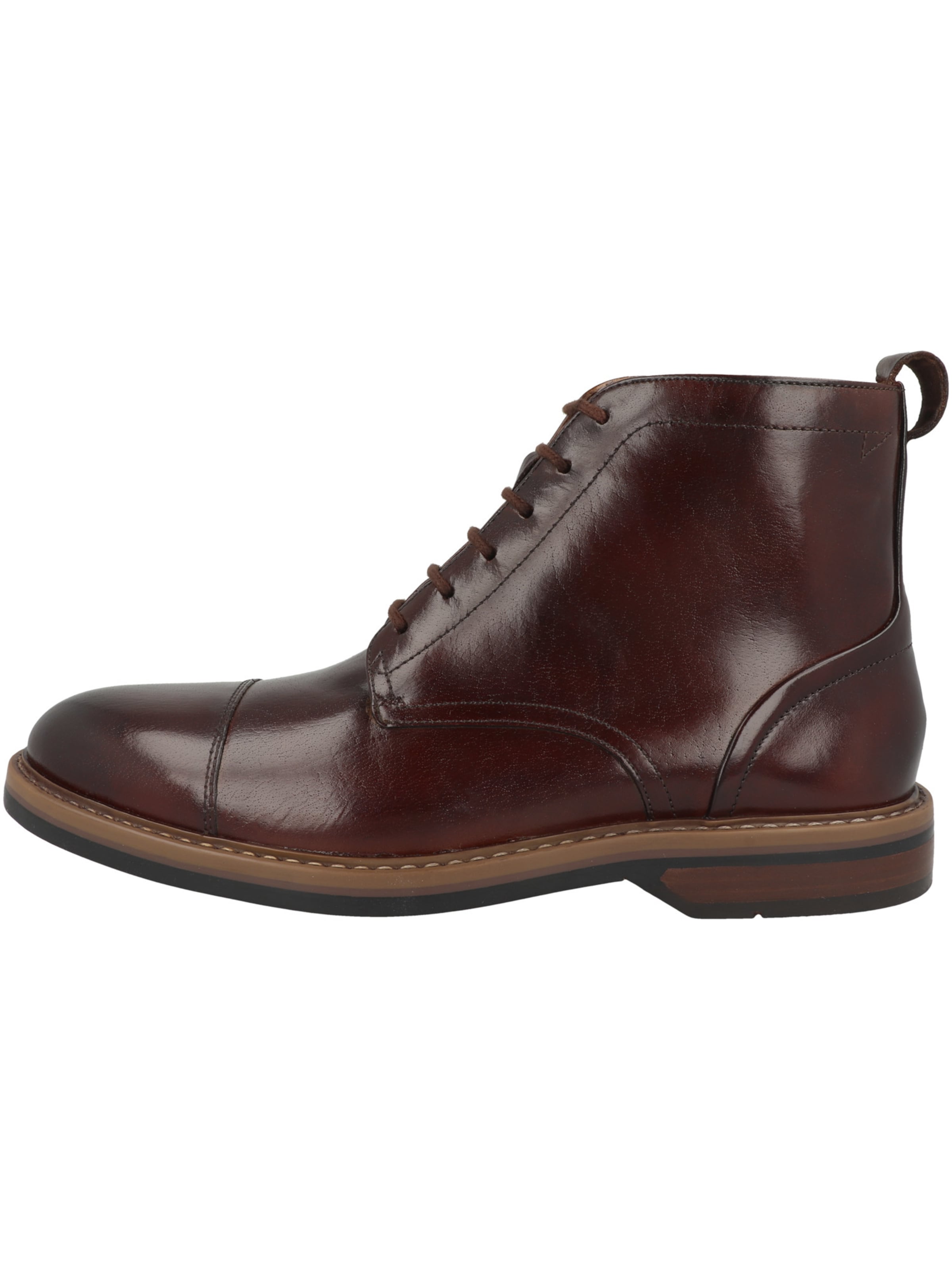 CLARKS Lace-Up Boots 'Aldwin Cap' in Brown