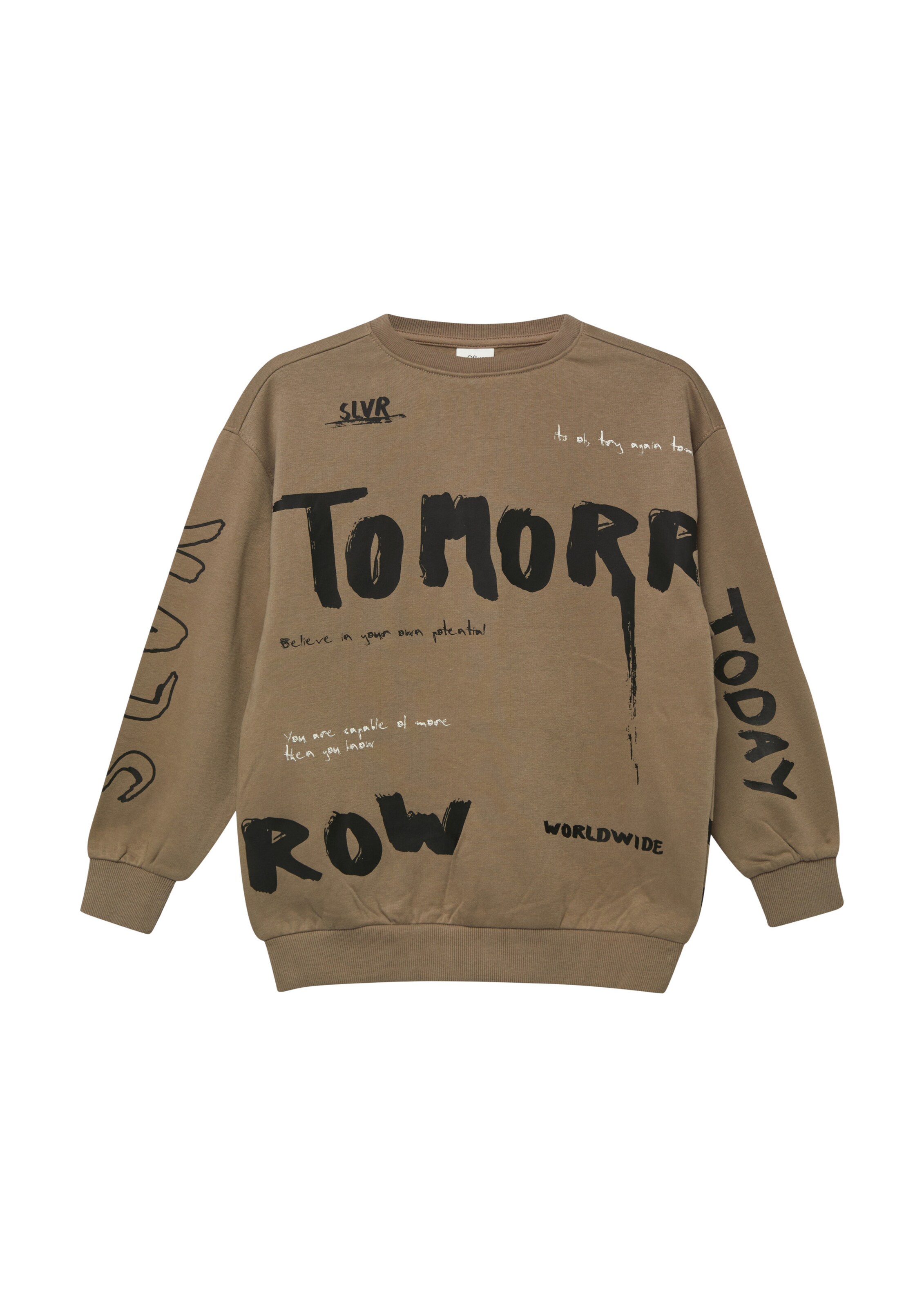 s.Oliver Sweatshirt in Grün: Vorderseite