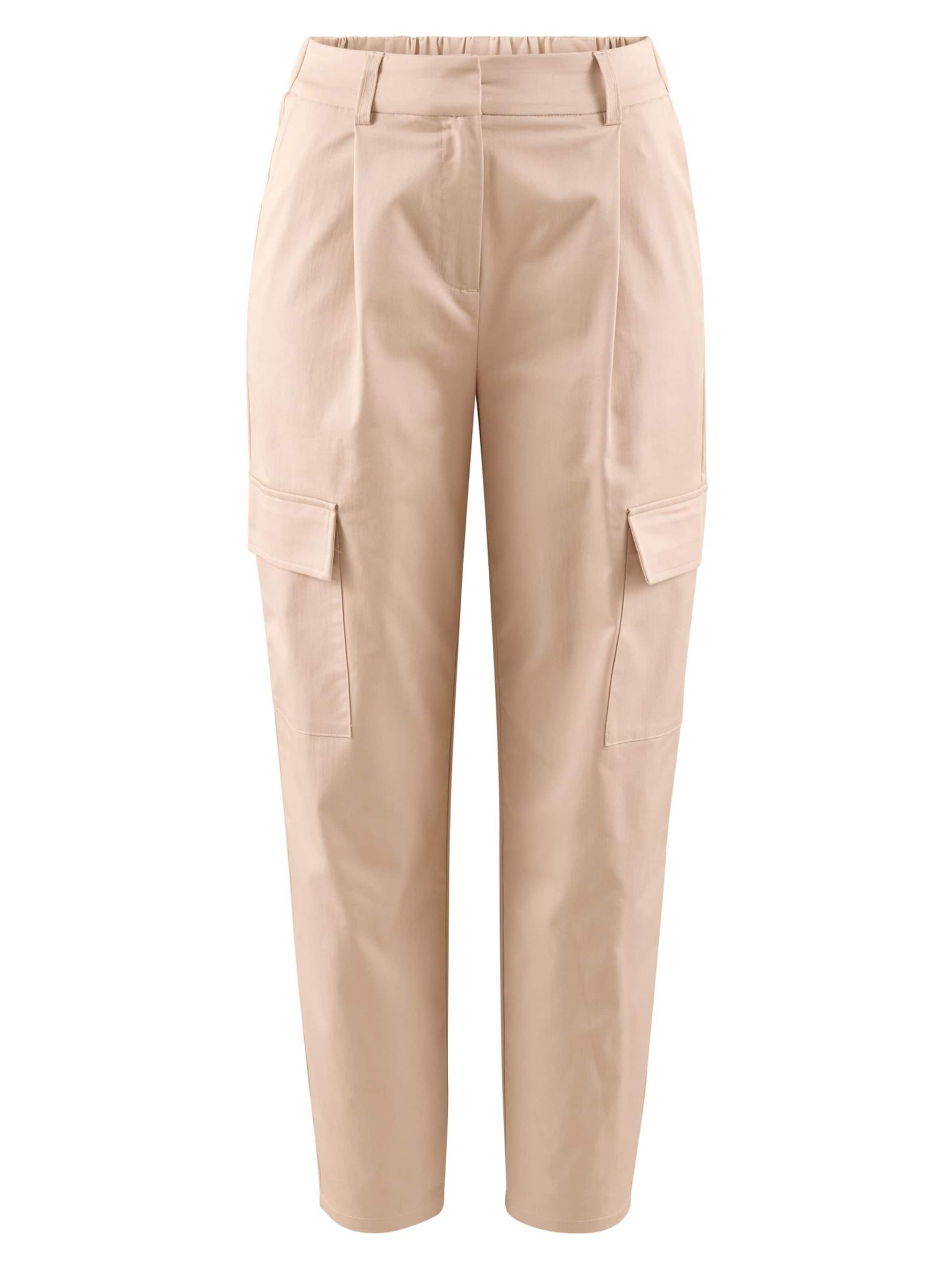 Regular Pantalon cargo Tamaris en beige : devant