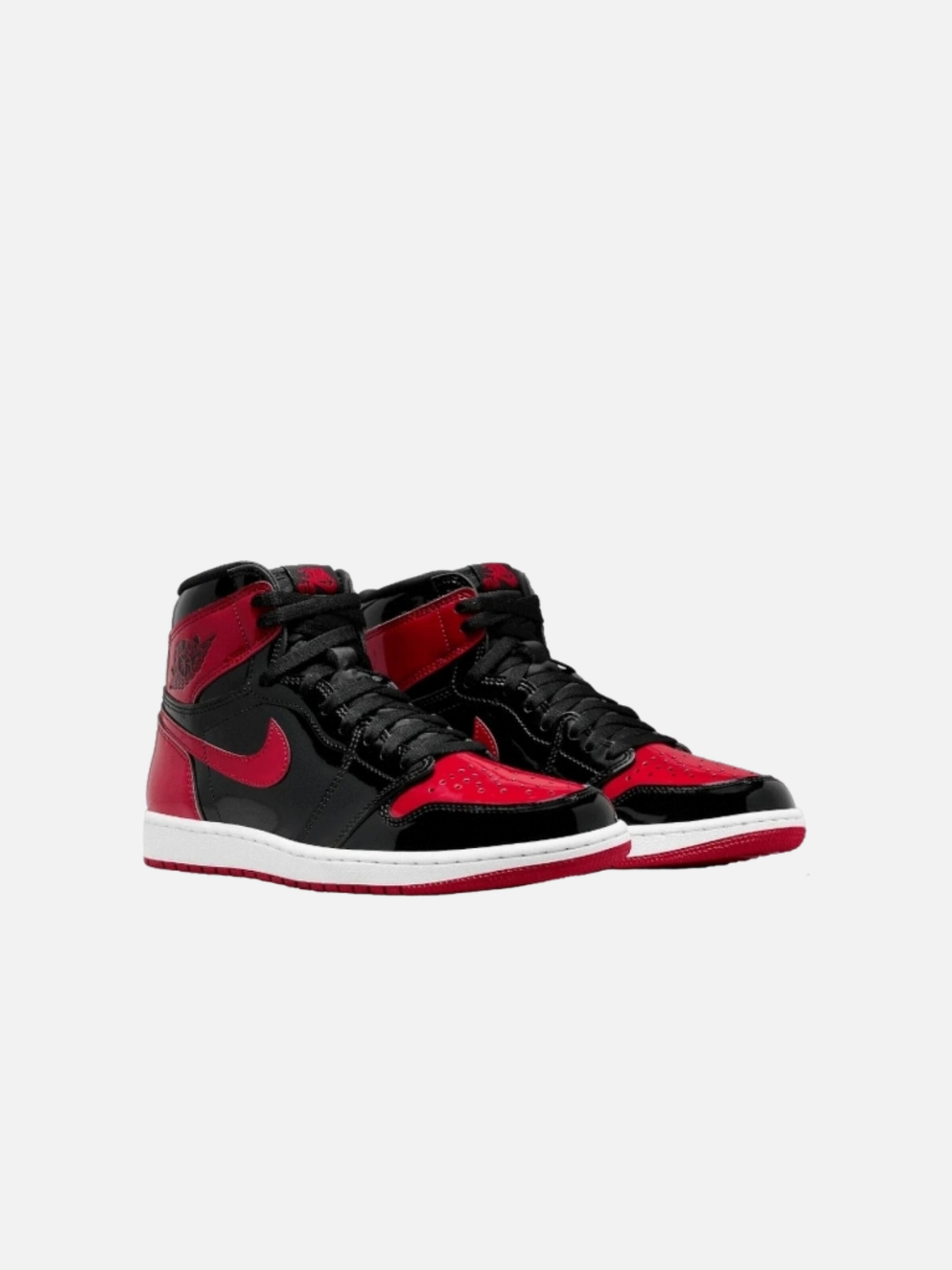 Sneaker alta 'Air 1 High OG Patent Bred' di Jordan in rosso