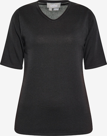 Pull-over Usha en noir : devant