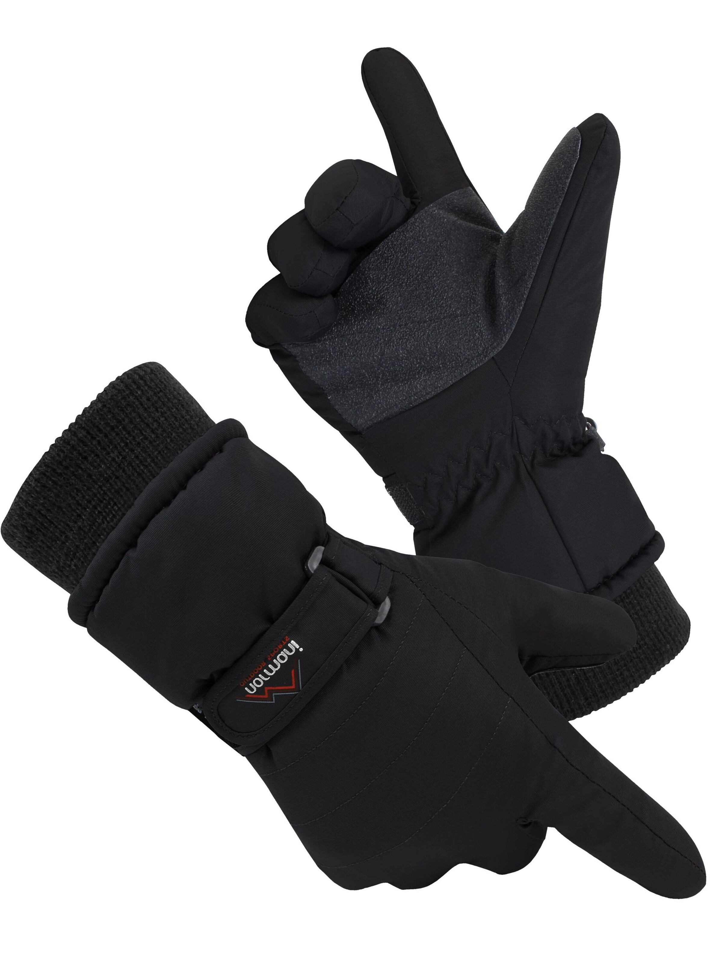 Gants de sport 'Snowguard Pro' normani en noir