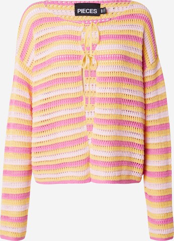 PIECES Knit cardigan 'PCARLEA' in Pink: front