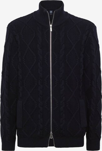 Boggi Milano Knit Cardigan in Blue: front