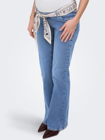 Only Maternity Flared Jeans 'OLMBlush' in Blue