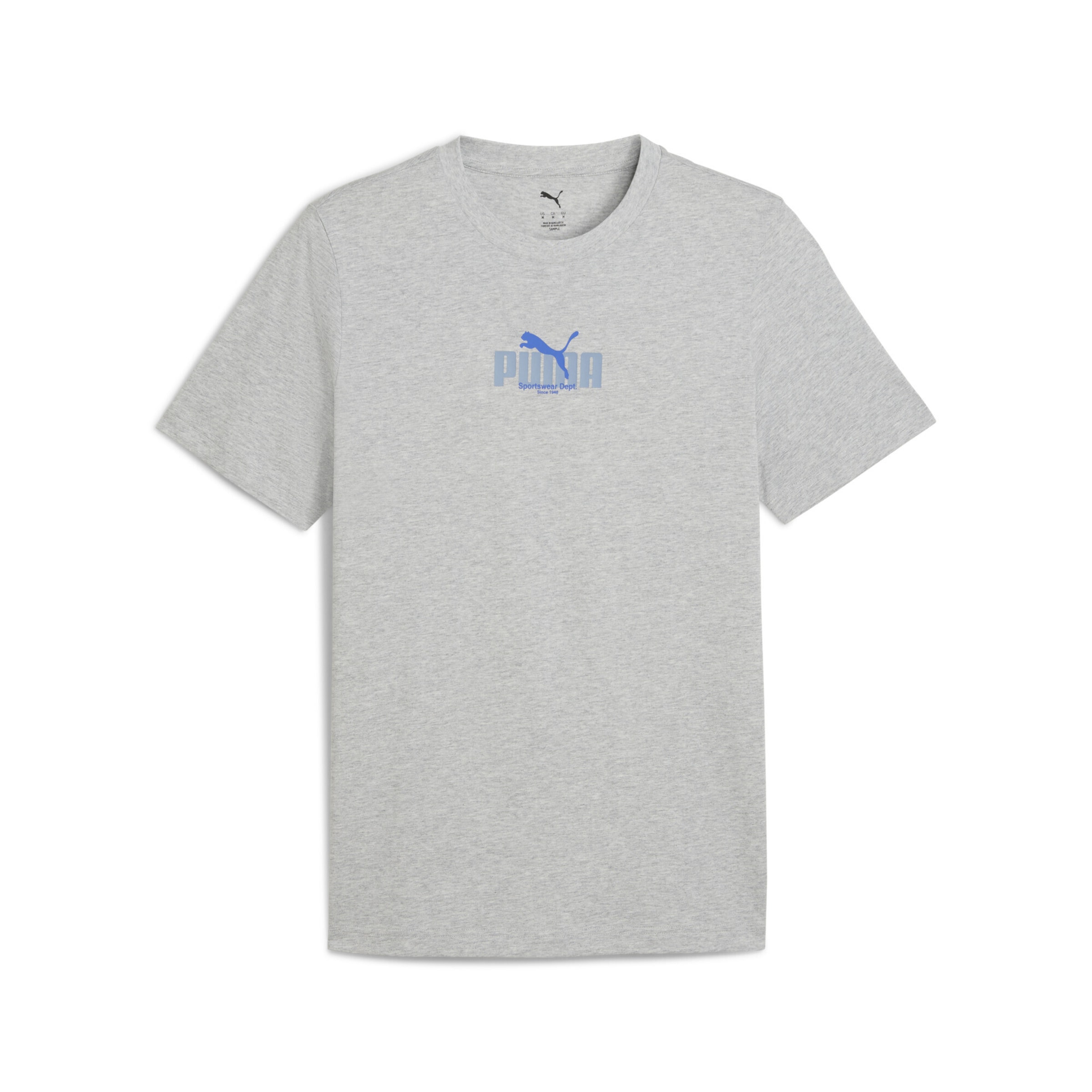 PUMA T-Shirt in royalblau / graumeliert, Produktansicht