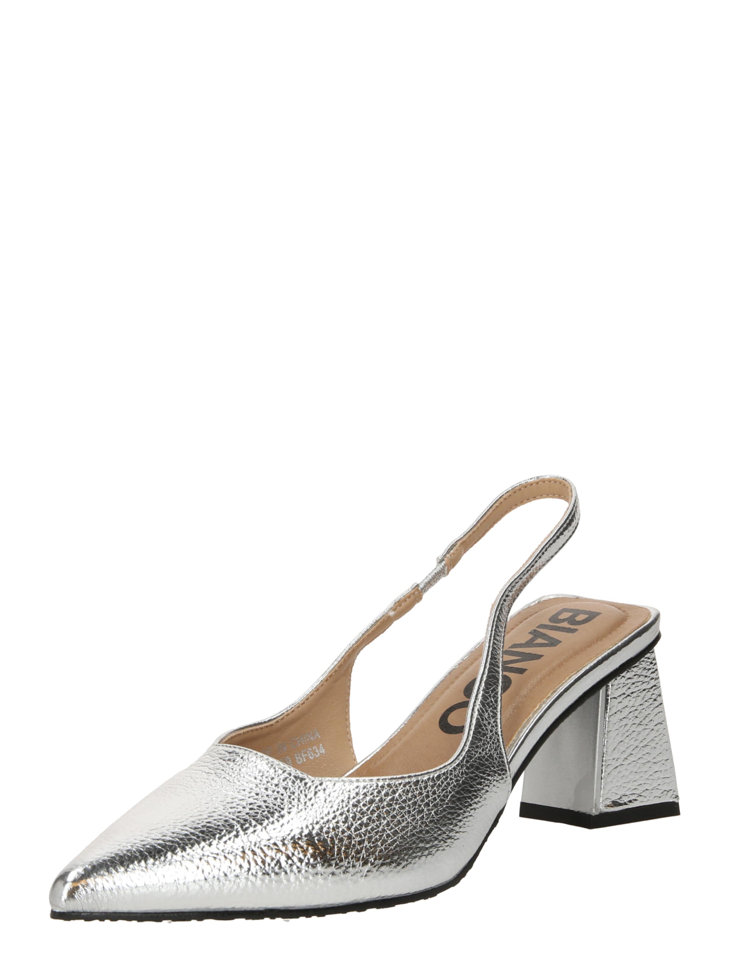Bianco Slingpumps 'MARALYN' i sølv: forside