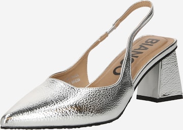Bianco Slingback Pumps 'MARALYN' in Silver: front
