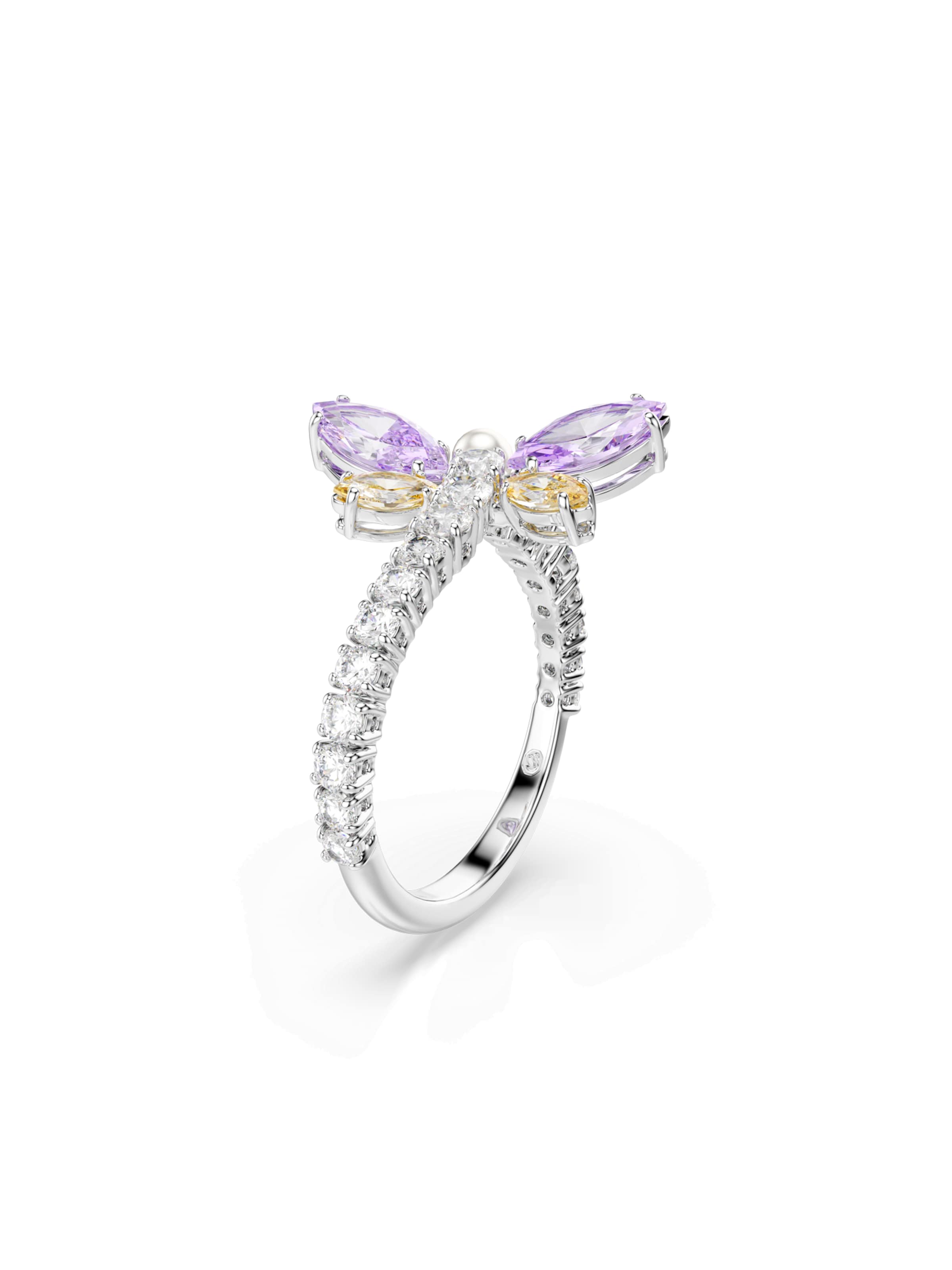 sudrabs Swarovski Gredzens